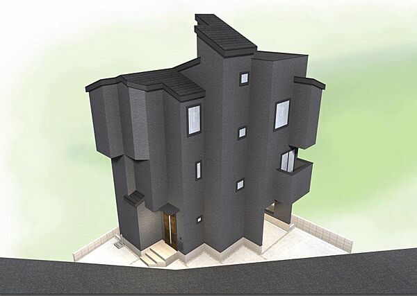 【完成予想図】完成予想図です。建築中は、現地のご見学に加えて近隣の完成物件をご覧いただき、イメージを掴んでいただけるようご案内いたします。