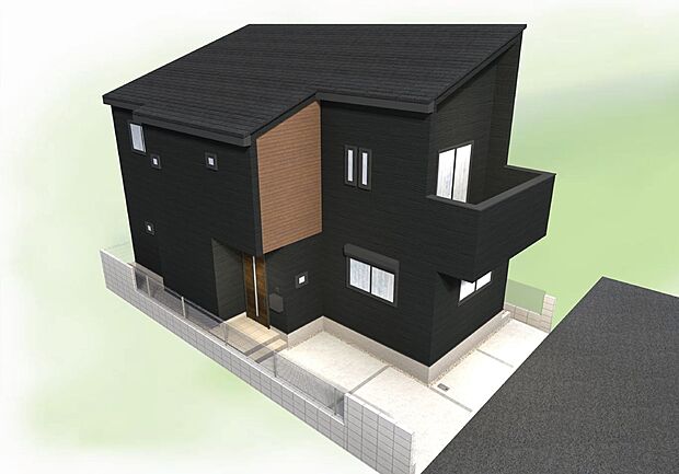 【完成予想図】完成予想図です。建築中は、現地のご見学に加えて近隣の完成物件をご覧いただき、イメージを掴んでいただけるようご案内いたします。