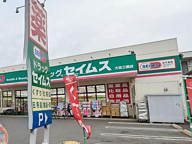 ドラッグストア 1100m ドラッグセイムス大宮三橋店