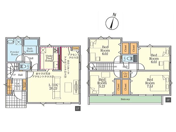 4LDK 土地面積100m2 建物面積106.47m2