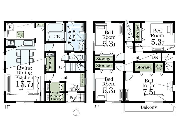 4LDK 土地面積107.59m2 建物面積102.06m2