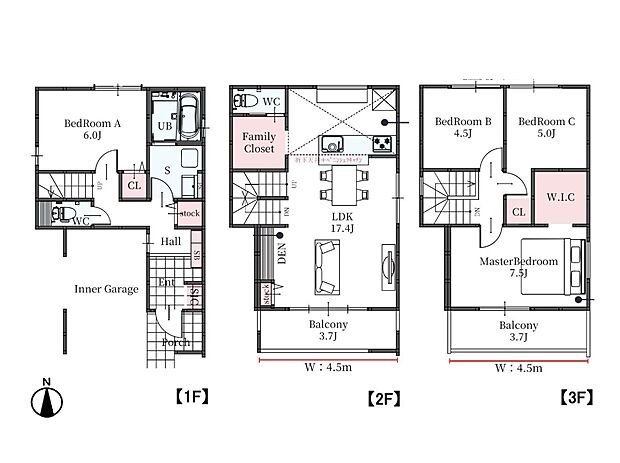 4LDK 土地面積82.05m2 建物面積116.08m2