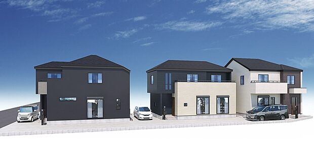 【建物参考プラン】全3区画の売地となります。
