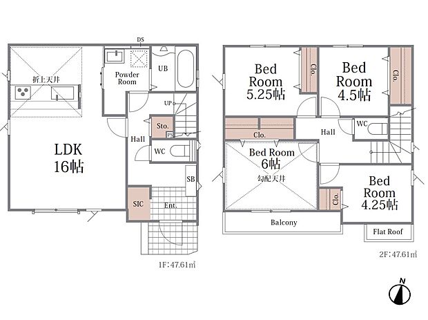 【3号棟-参考プラン】建物価格:1680万円 間取り:4LDK+SIC 建物面積:95.22m2