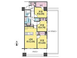 ライオンズステーションプラザ草加 3LDKの間取図画像