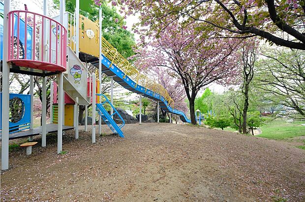 公園 450m 根ヶ谷戸公園(ロープウェイ、ローラー滑り台、ジャブジャブ川など、お子様の遊具が充実・桜の季節は広場でお花見も!市営の大型公園)