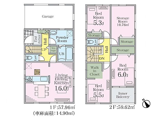 3SLDK　土地面積100.11m2　建物面積117.58m2
