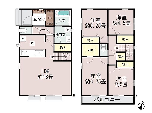 D号棟 4LDK 土地面積100.03m2 建物面積96.88m2
