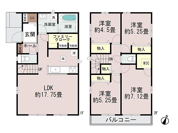 B号棟 土地面積100.04m2 建物面積98.12m2
