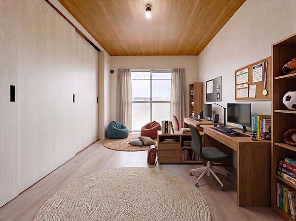 【洋室】お子様のお部屋にぴったりなスペース※生成AIによるイメージです。家具・小物は販売価格に含まれません。