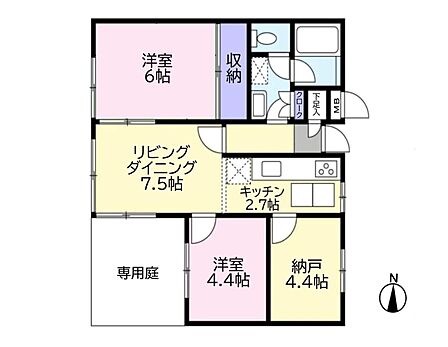 【間取図】窓が大きく明るい開放的な間取り