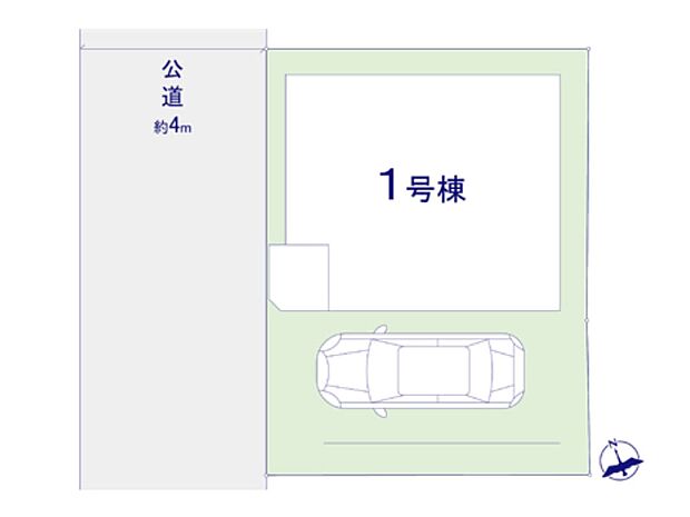 【区画図】キレイな整形地に延床100m2以上の邸宅が完成です。