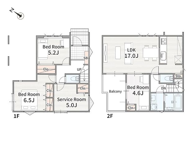 延床面積/102.98m2 敷地面積/80.02m2