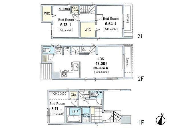 【間取り図】3LDK 建物面積100.03m2 土地面積55.18m2