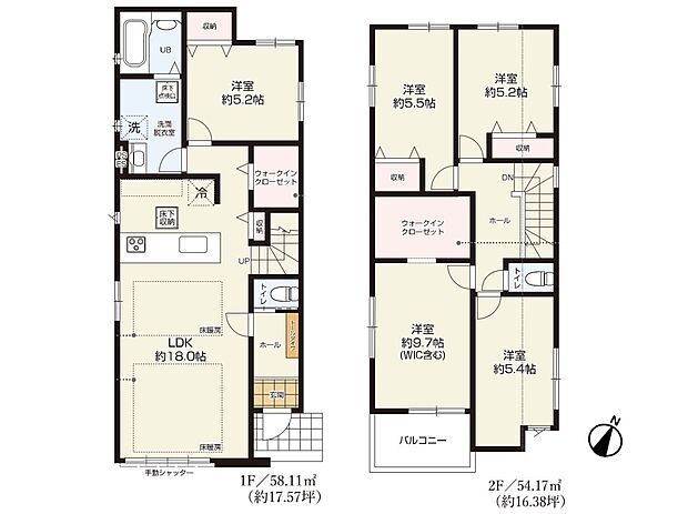 【間取り】5LDK 広々リビングに充実した住空間