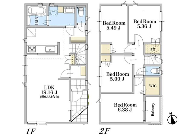 【間取り】4LDK LDK19.16帖