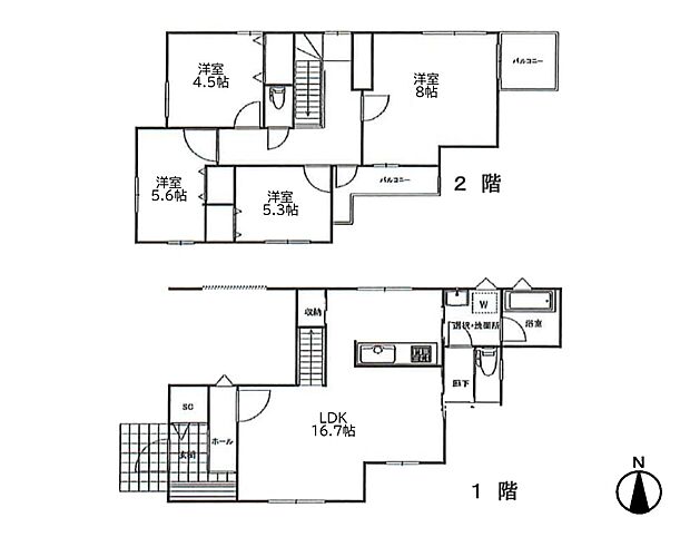 ■敷地面積/104.8m2(約31.7坪) ■敷地面積/108.87m2 ■間取り/4LDK