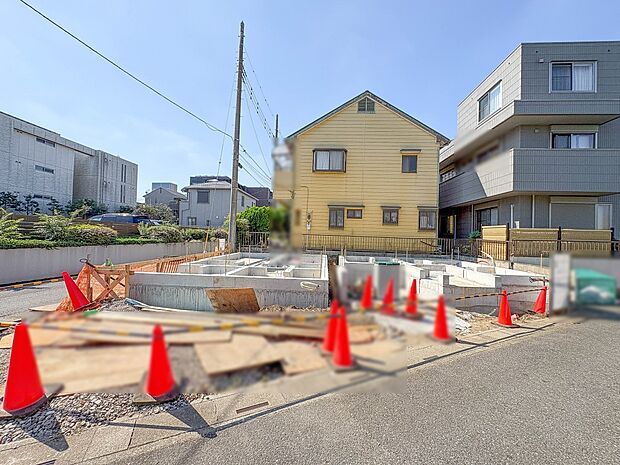 A号棟【外観】家族の温かさと陽光の暖かさ、楽しい毎日と明るい未来を予感させる「空間が織り成すひとつ先の住み心地」を演出します。