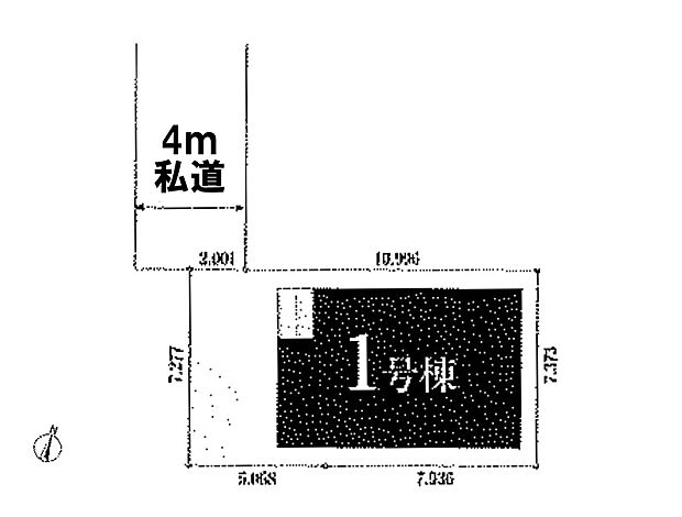 【区画図】接道前面道路 私道