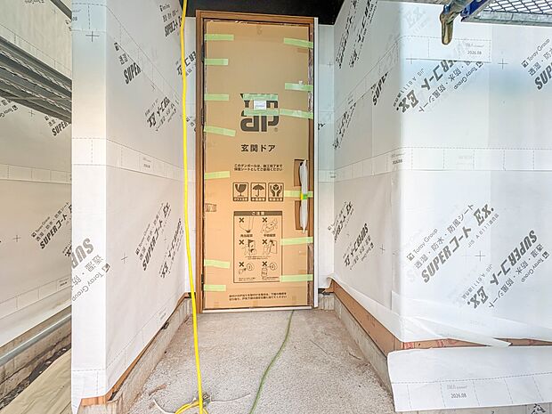 2号棟【玄関】玄関はおうちの顔と言われます。玄関アプローチは、外観デザインの印象を左右します。