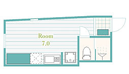エスト大山 5階ワンルームの間取り