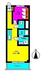 西武池袋線 富士見台駅 徒歩3分の賃貸マンション 3階1LDKの間取り