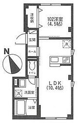東京メトロ丸ノ内線 南阿佐ケ谷駅 徒歩6分の賃貸マンション 1階1LDKの間取り
