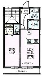 オルフローラ 1LDKの間取図画像
