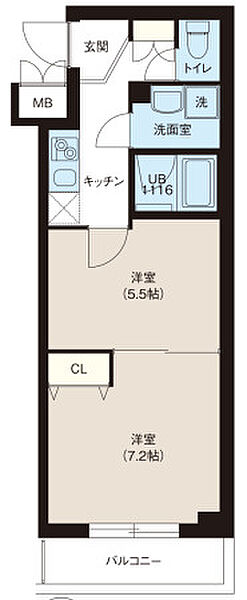 東京都板橋区坂下1丁目(賃貸マンション1DK・3階・35.53㎡)の写真 その2