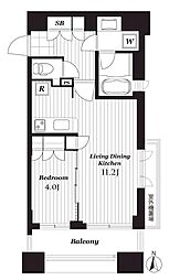 ダイナシティ新中野 1LDKの間取図画像