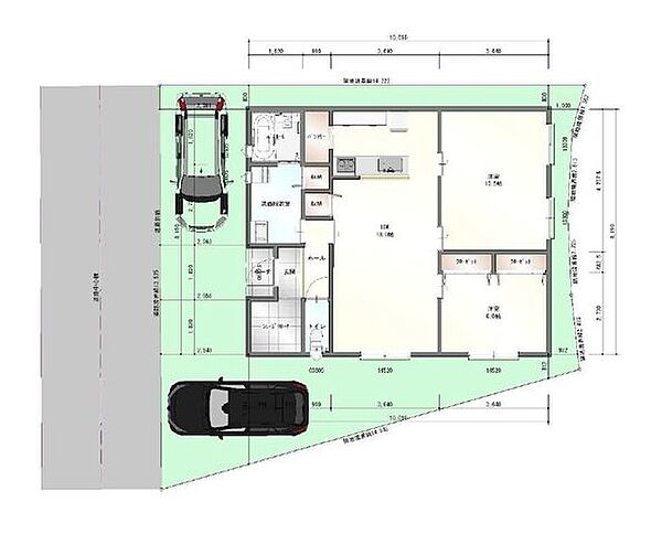 ♪参考間取りプラン（平家一戸建）♪延床面積：80.32m2建物価格：1996.6万円