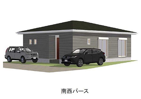 完成イメージパースになります♪お客様のライフスタイルに合わせて、平屋・二階建てのどちらもご提案可能です。