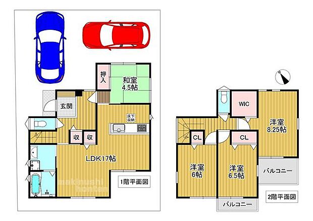 土地面積約46坪ございますので、ゆとりのある間取り設計になっております。