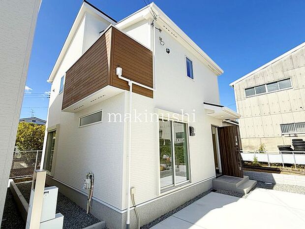 令和7年9月　4号棟現地撮影　4号棟実測178.02m2は土地面積に協定地約47.28m2を含みます。