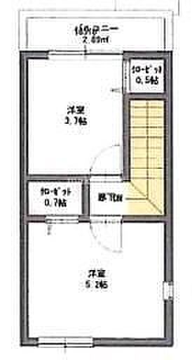 3階間取り図 二方空き地の為、通風良好!前面道路は生活道路の為、交通量も少なく安心です!