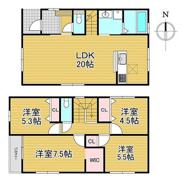 LDKは広々20帖!ZEH水準!BELS取得予定の4LDK新築!南北両面接道で陽当たり・通風良好♪