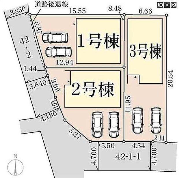 令和8年1月完成予定！3区画限定！ゆとりある水回りで南向の明るい家！土地面積全棟36坪以上の広さ！