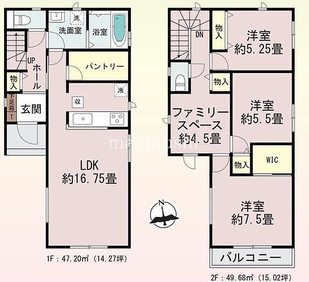 ZEH水準♪長期優良住宅!パントリー・WIC・ファミリースペース付きの3LDKの新築戸建て!2026年2月に完成予定♪