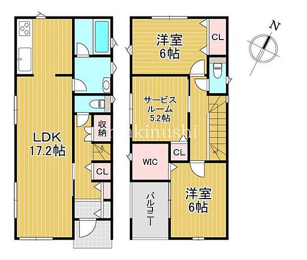 南向きで陽当たり良好な2SLDKの新築戸建て！駐車場は並列で2台分ございます♪2026年4月完成予定です♪