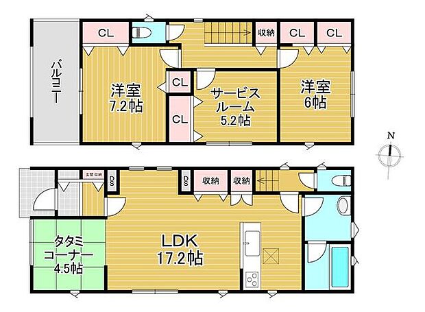 タタミコーナー付きの広々リビングが魅力的な新築♪近鉄南大阪線「布忍」駅より徒歩3分の駅近！収納も充実の2SLDK！