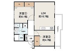 間取図画像 2LDK