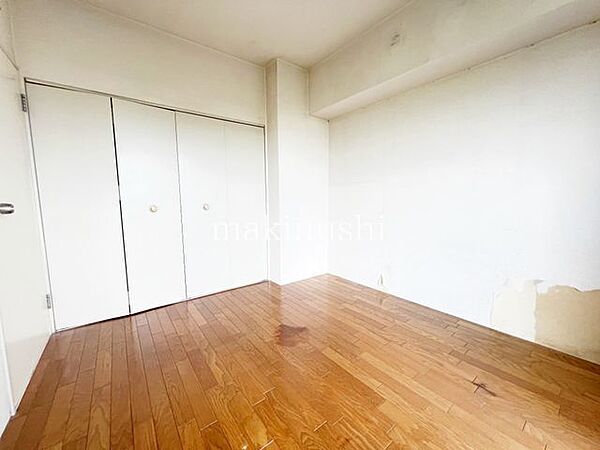 洋室です。収納付きのお部屋ですのでお片付けも楽ちんです。ベッドを置いて机をおいてテレビをおいてもすっきりとしたお部屋に仕上がります。とても快適なお部屋です。