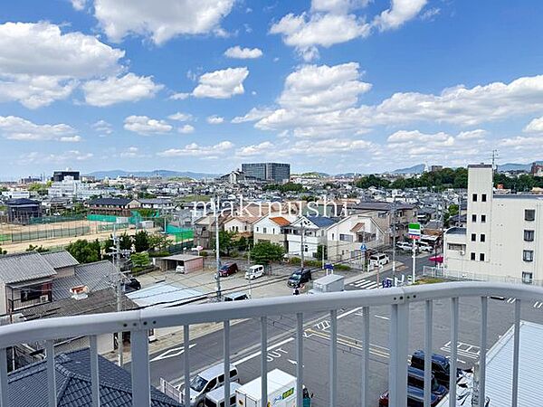 2階の居室からの眺望です。本当に眺めがよく、ずっと見ていられます。山、緑の自然と都市機能が調和した南河内は空気が美味しいと有名です。
