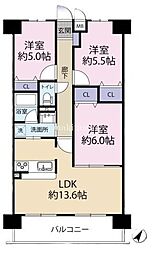アンビエント金剛東 3LDKの間取図画像