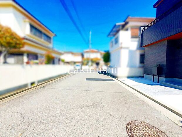 前面道路含む外観高低差のないフラットな土地です