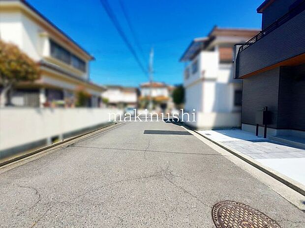 前面道路含む外観高低差のないフラットな土地です