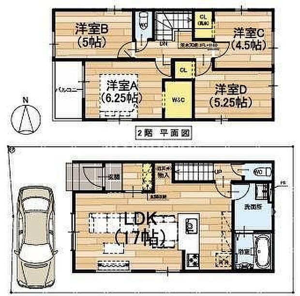 間取図使い勝手の良い4LDK