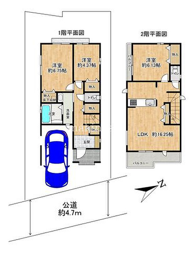 間取図3LDKの間取りになります！
