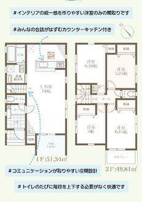 間取図 4LDK 完成済ですのでいつでもご見学可能です