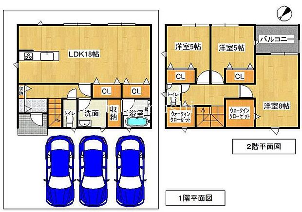 駅に近いのに駐車3台が魅力的です。